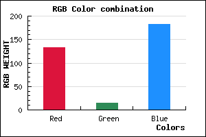 rgb background color #850FB7 mixer