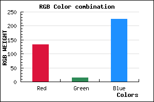 rgb background color #850FE1 mixer
