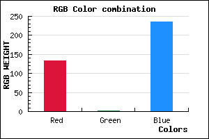 rgb background color #8502EB mixer