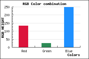 rgb background color #8519F9 mixer