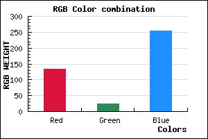 rgb background color #8519FF mixer