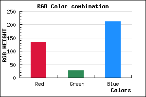 rgb background color #851CD4 mixer