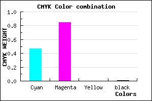#8525FD color CMYK mixer
