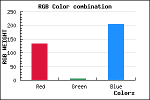 rgb background color #8505CD mixer