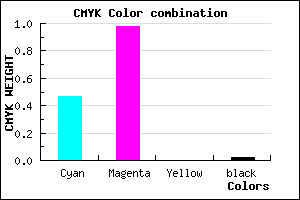 #8506FA color CMYK mixer