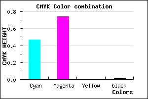 #8542FC color CMYK mixer