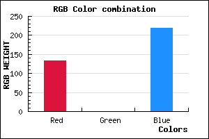 rgb background color #8600DB mixer