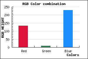 rgb background color #860AE6 mixer