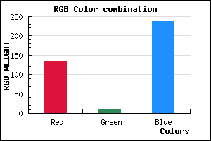 rgb background color #860AEE mixer