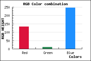 rgb background color #860BF7 mixer