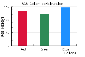 rgb background color #867B93 mixer