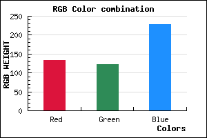 rgb background color #867BE5 mixer