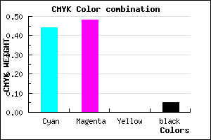#867DF1 color CMYK mixer