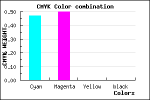 #867EFE color CMYK mixer