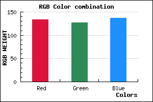 rgb background color #867F89 mixer