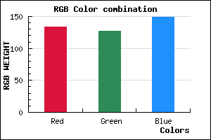 rgb background color #867F95 mixer