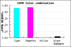 #8684FA color CMYK mixer