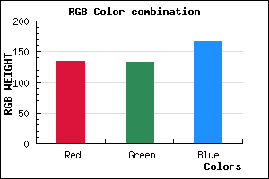 rgb background color #8685A7 mixer