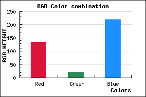 rgb background color #8616DB mixer