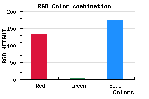 rgb background color #8603AF mixer
