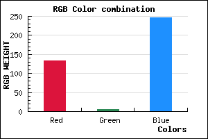 rgb background color #8605F7 mixer