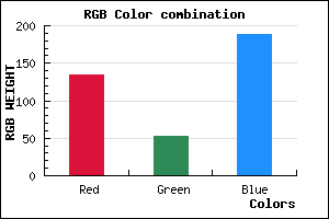 rgb background color #8634BC mixer