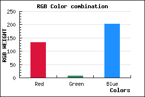 rgb background color #8607CB mixer
