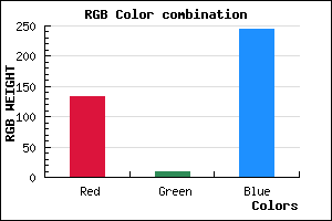 rgb background color #8609F5 mixer