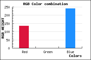 rgb background color #8700F0 mixer