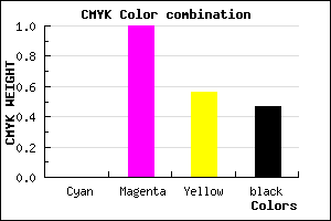 #87003B color CMYK mixer
