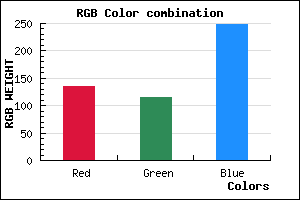 rgb background color #8773F9 mixer