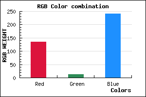 rgb background color #870CF0 mixer