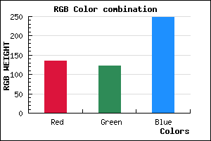 rgb background color #877BF9 mixer
