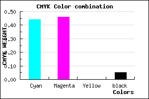 #8782F2 color CMYK mixer