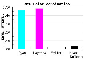 #8782F8 color CMYK mixer