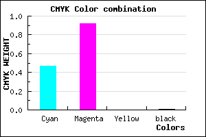 #8713FD color CMYK mixer