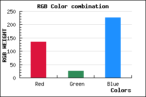 rgb background color #871AE3 mixer