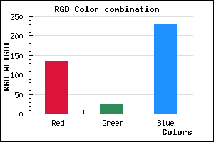 rgb background color #871AE6 mixer
