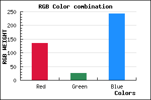 rgb background color #871AF3 mixer