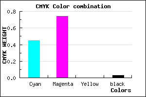 #8741F7 color CMYK mixer