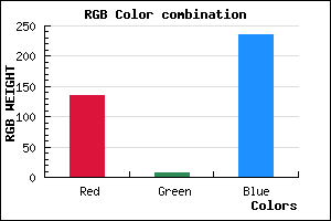 rgb background color #8708EB mixer