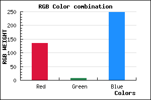 rgb background color #8708F8 mixer