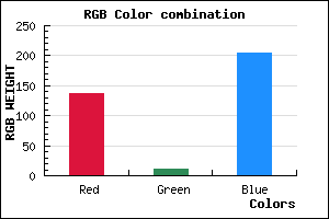 rgb background color #880BCD mixer