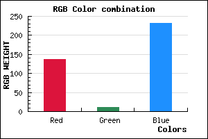rgb background color #880BE8 mixer