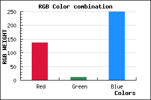 rgb background color #880BFA mixer