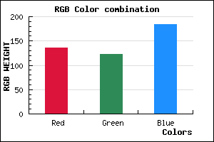 rgb background color #887AB8 mixer