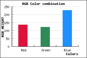 rgb background color #887BE5 mixer