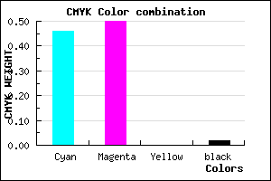 #887EFB color CMYK mixer