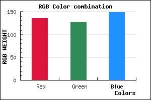 rgb background color #887F95 mixer