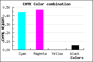 #8881F3 color CMYK mixer
